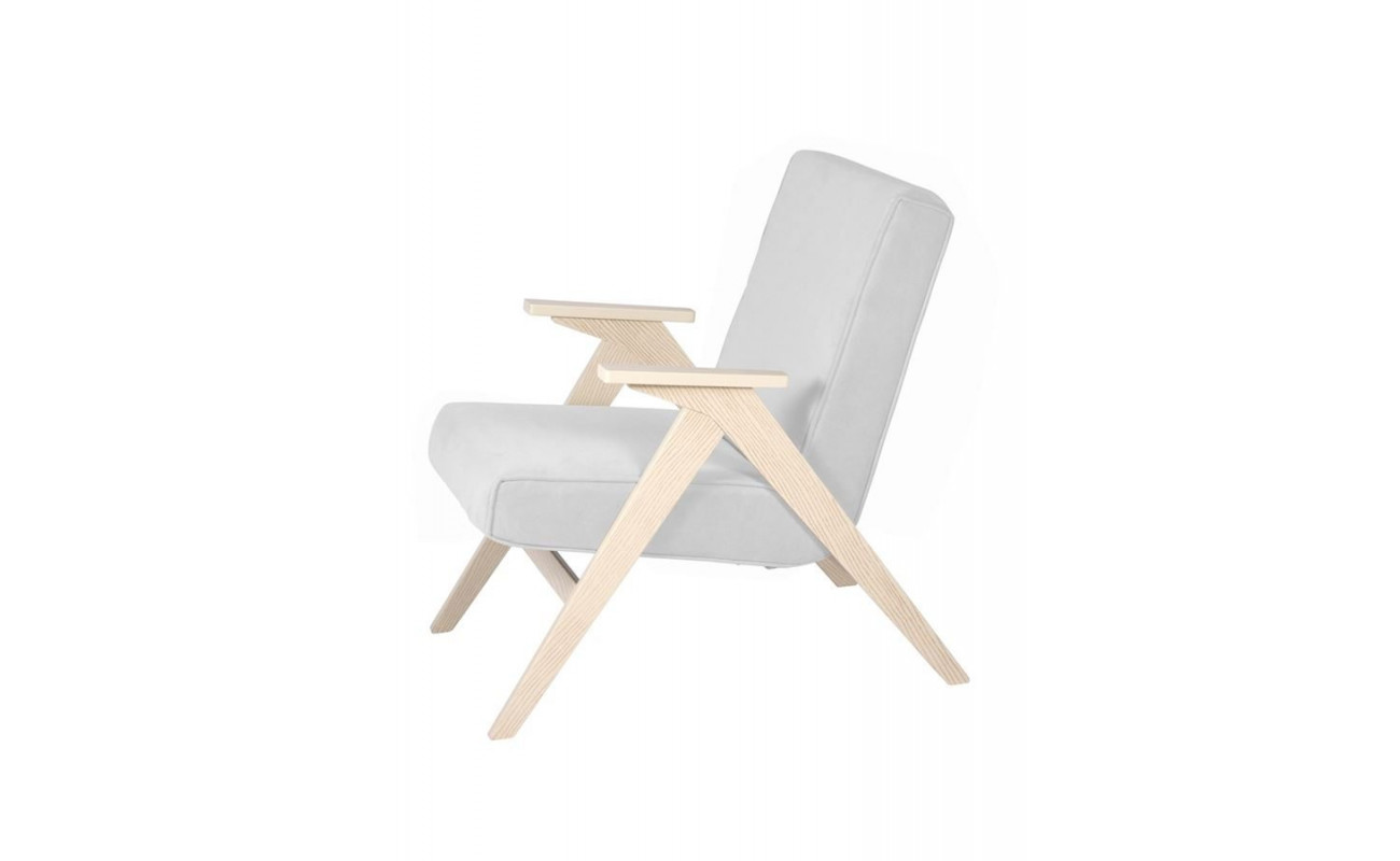 Кресло для отдыха Вест (подлокотник Дуб/ткань Verona Light Grey/кант Verona Light Grey)