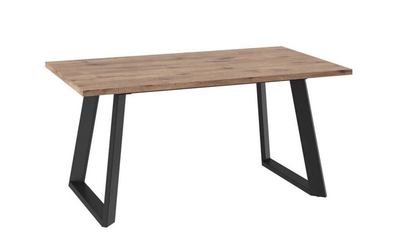 Стол раздвижной Loft Lux-160 (205)х90 Дуб велингтон/Чёрный