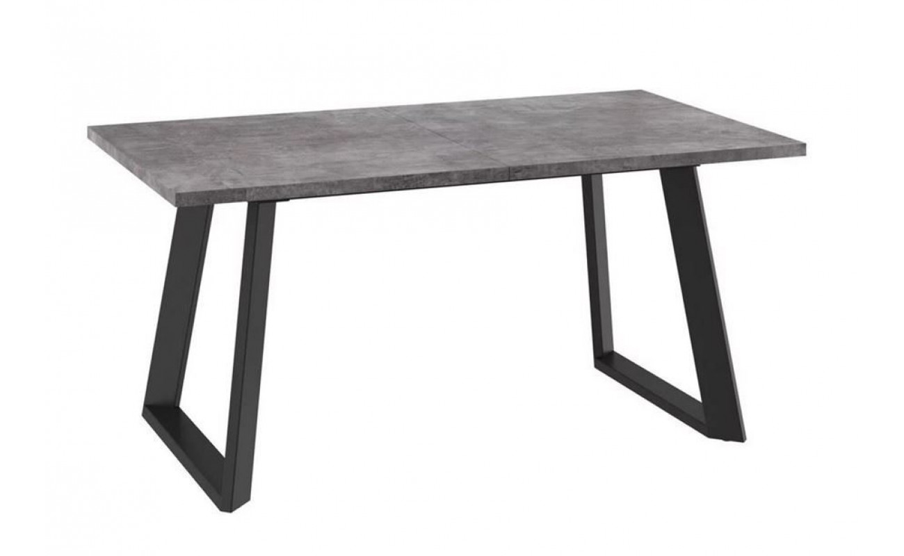 Стол раздвижной Loft Lux-160 (205)х90 Дымчатая керамика/Чёрный