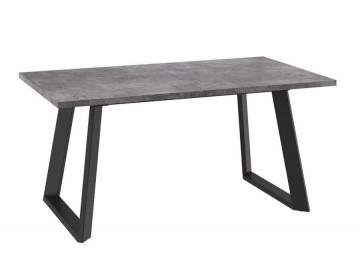 Стол раздвижной Loft Lux-160 (205)х90 Дымчатая керамика/Чёрный