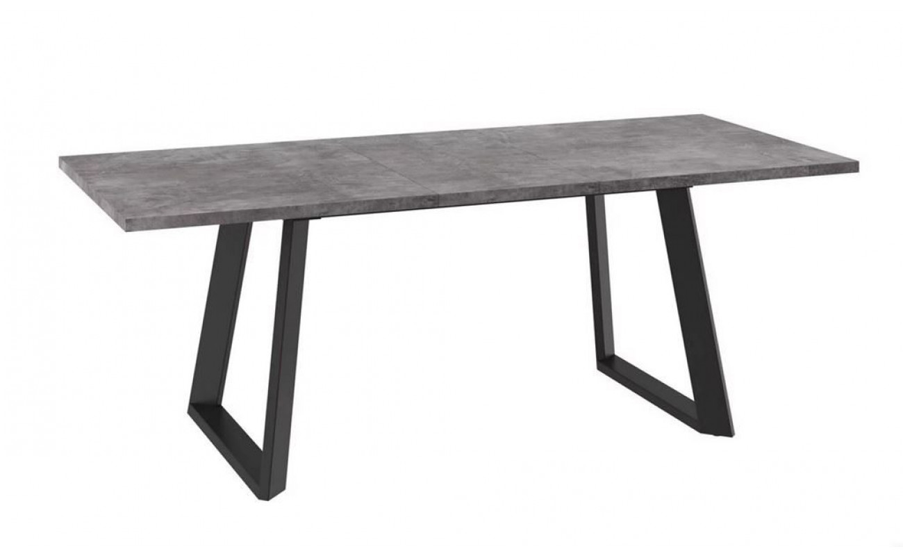 Стол раздвижной Loft Lux-160 (205)х90 Дымчатая керамика/Чёрный