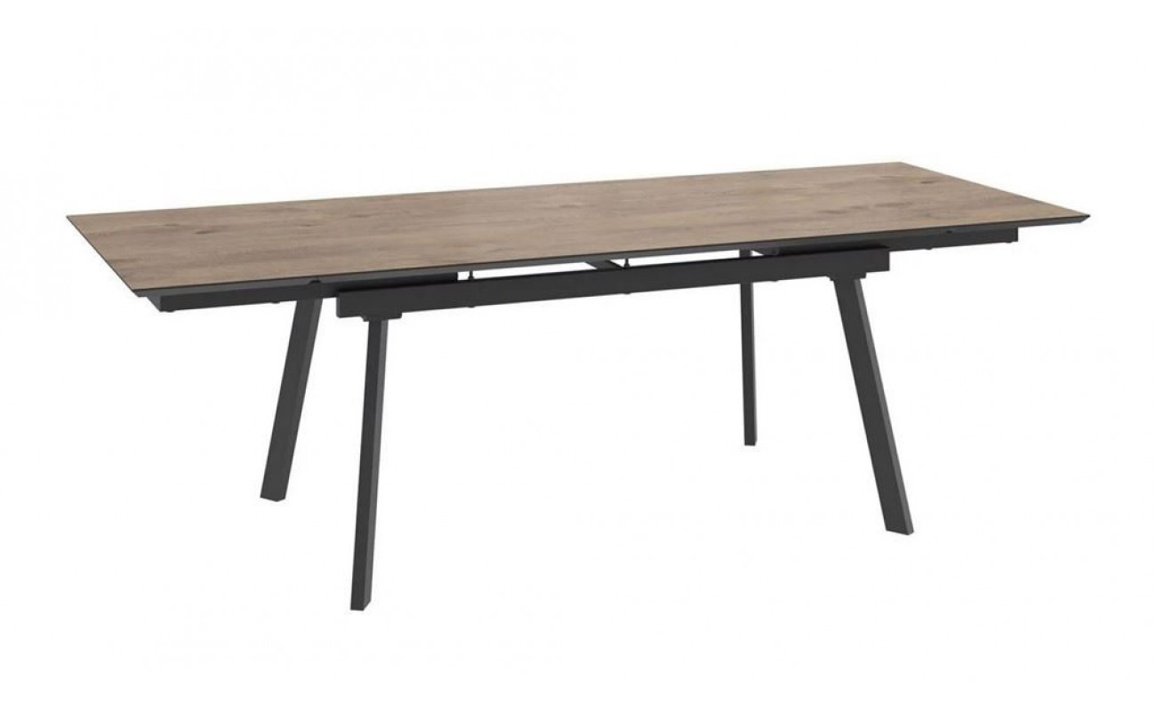 Стол раздвижной Alteza four-160 (160+40+40 x 90/Дуб винтажный - Compact cer/Черный)